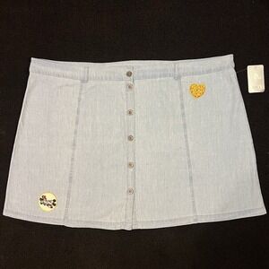 Disney Store Mickey and Minnie Cotton A Line Denim Skirt Vacation Size 2X  XXL
